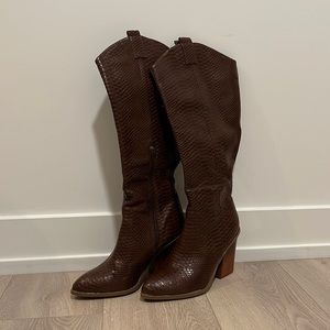 Dolce Vita Snake Embossed tall boots